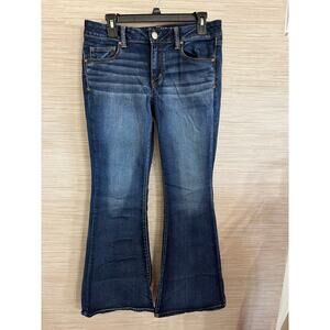 American Eagle Jeans BOHO Flare women's size 10 Dark wash